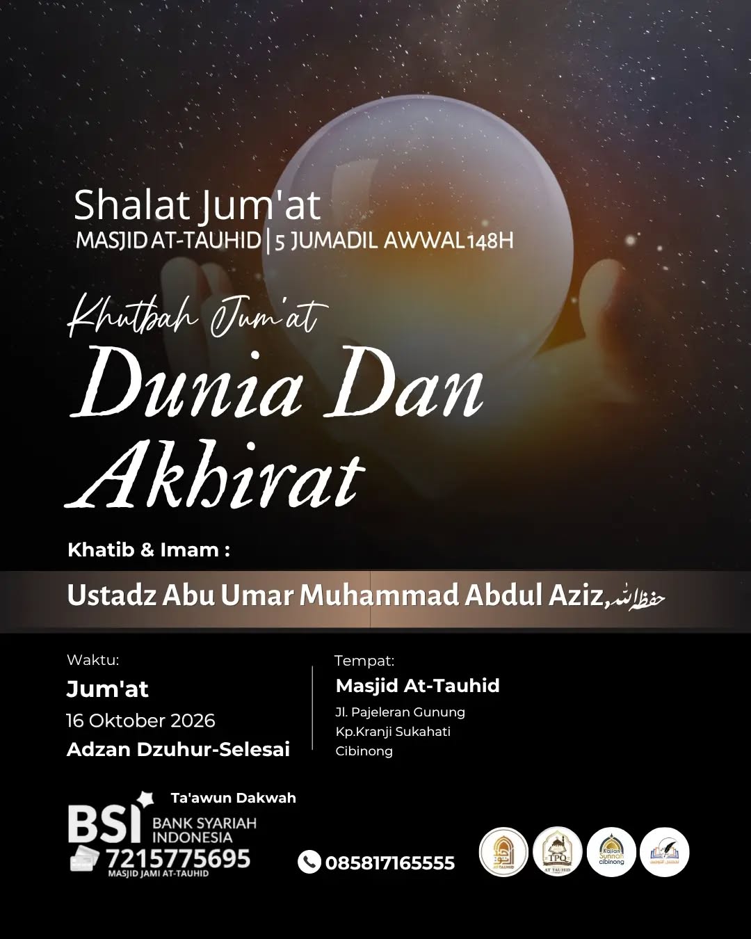 Poster asli dari @masjid.attauhid1