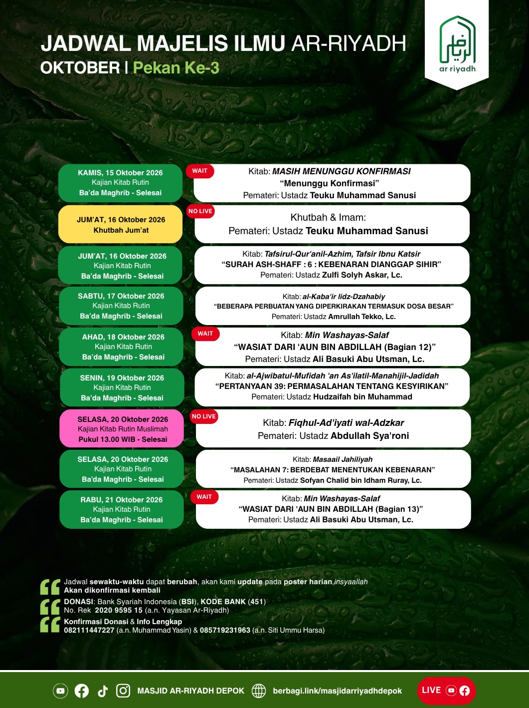 Poster asli dari @mtarriyadh_depok