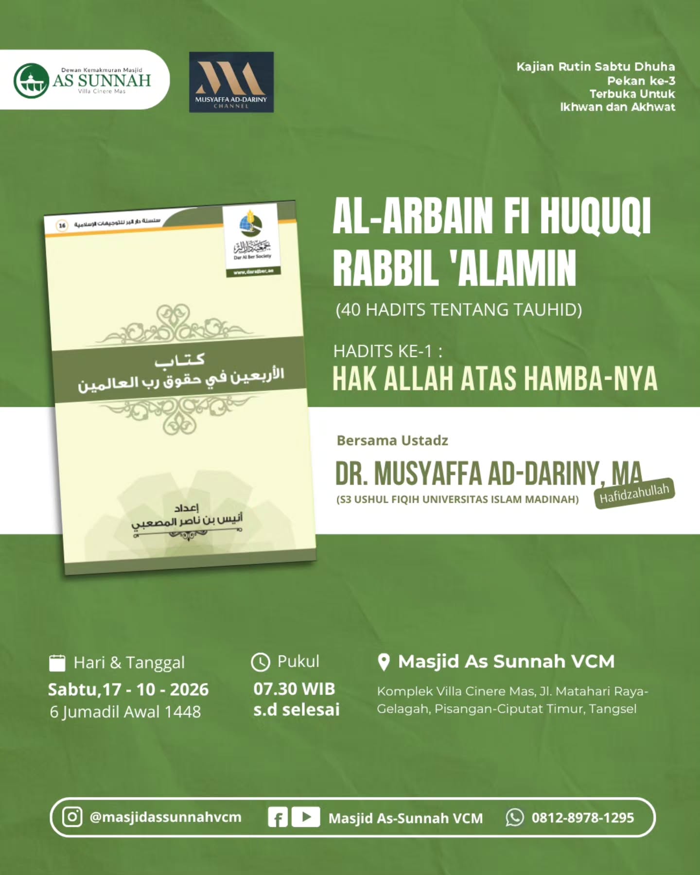 Poster asli dari @masjidassunnahvcm