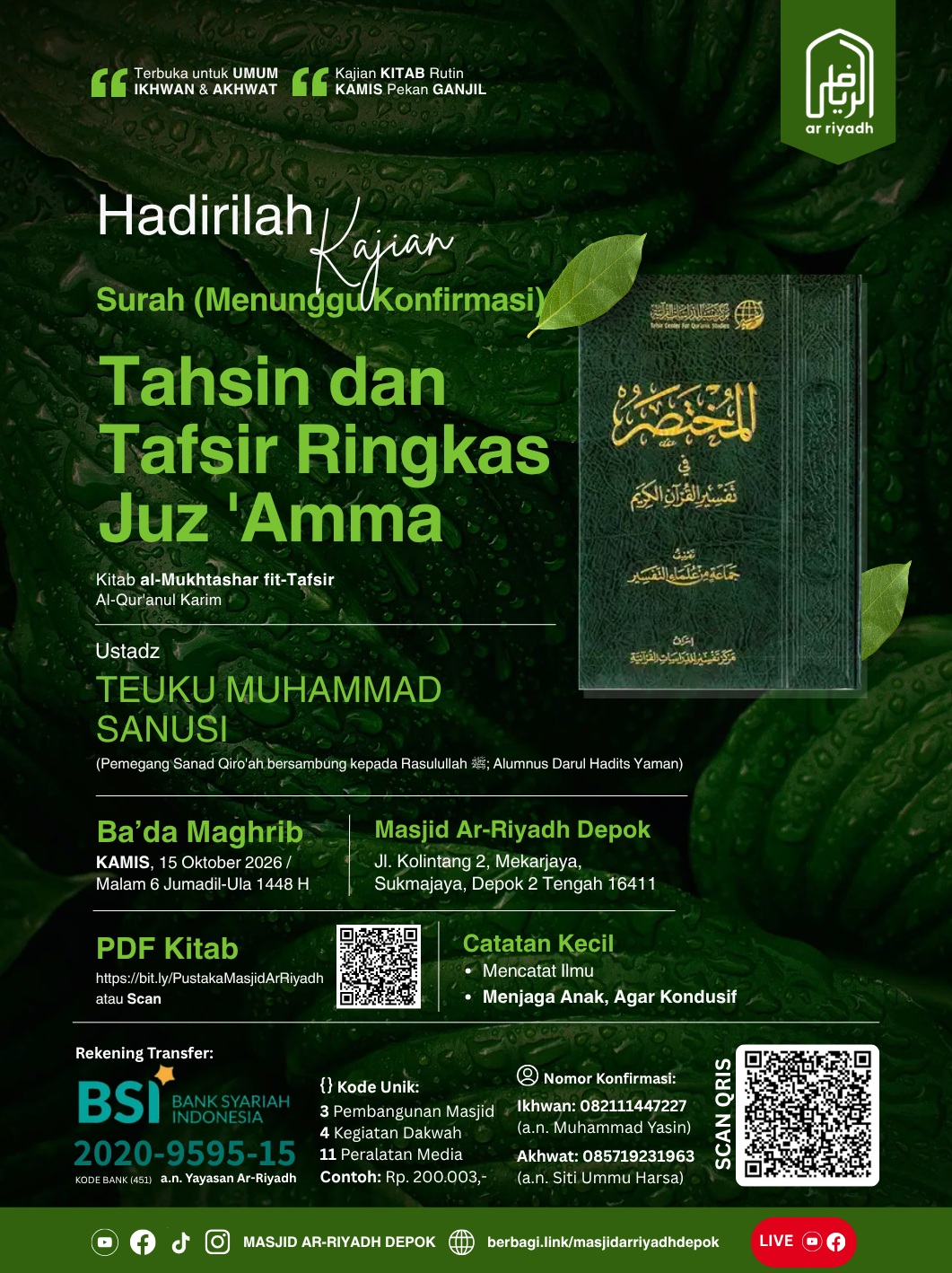Poster asli dari @mtarriyadh_depok