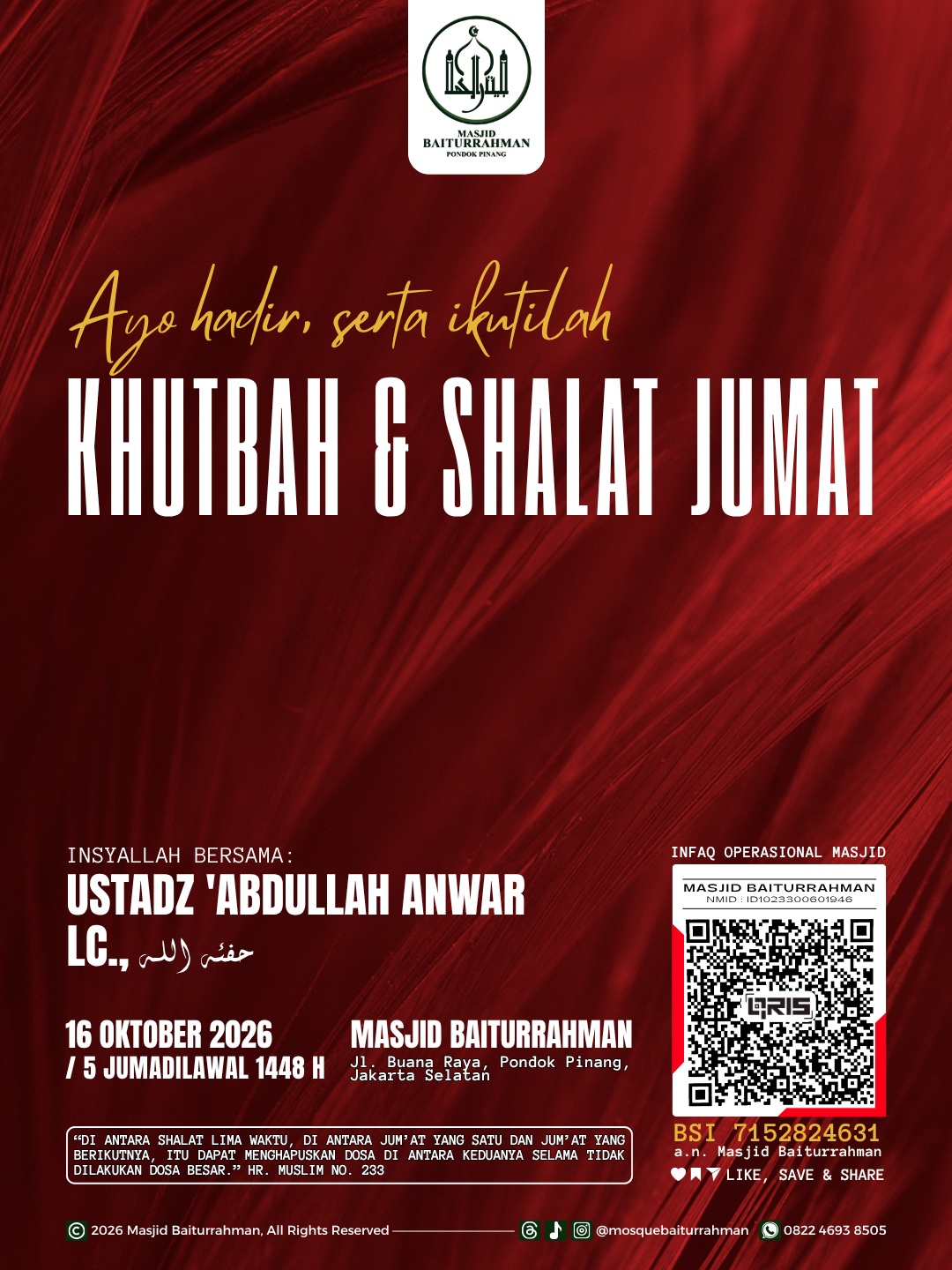 Poster asli dari @mosquebaiturrahman