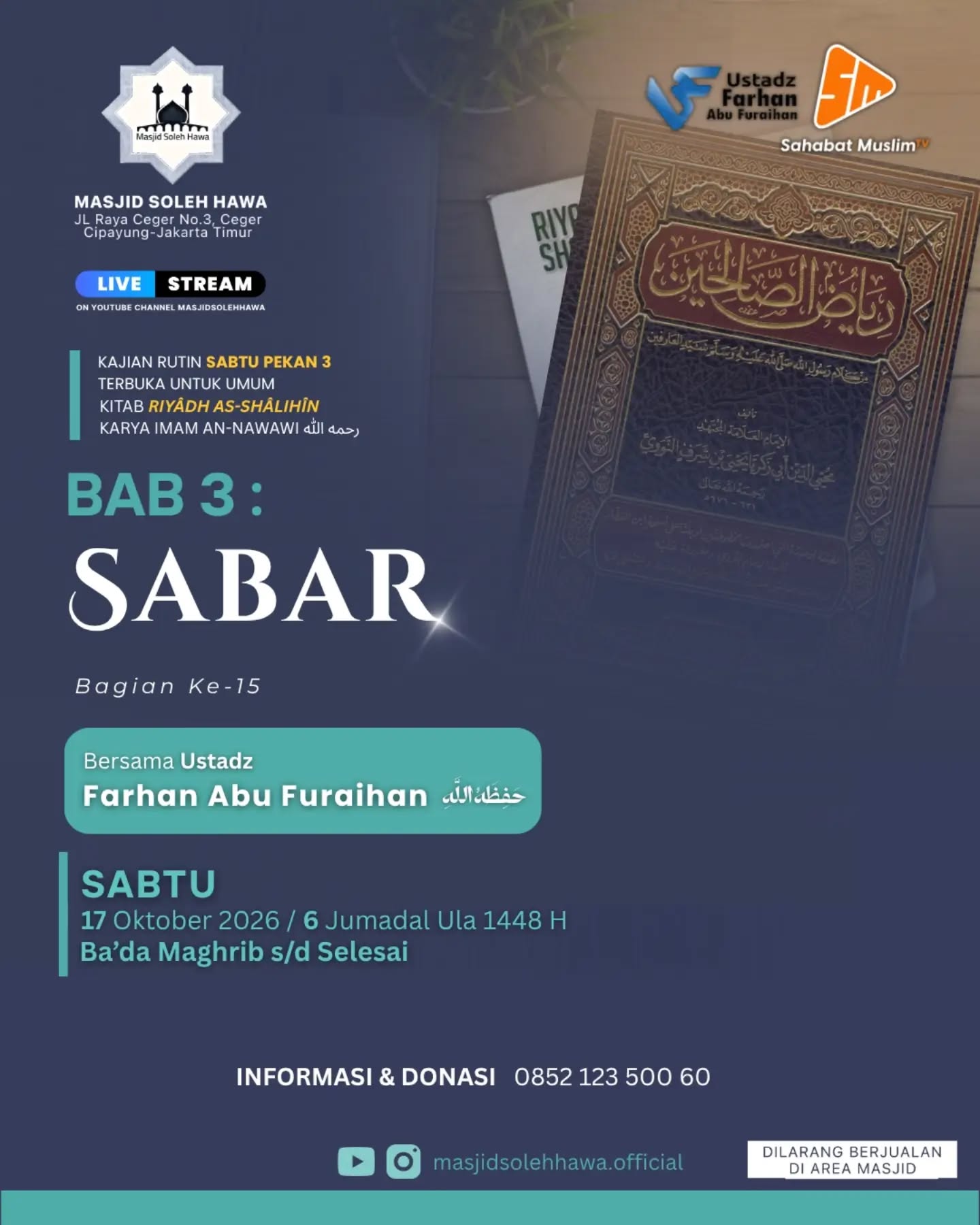 Poster asli dari @masjidsolehhawa.official
