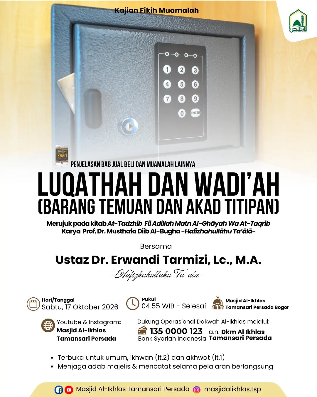 Poster asli dari @masjidalikhlas.tsp