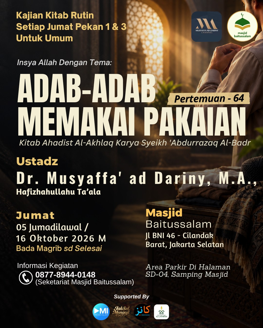 Poster asli dari @masjidbaitussalamcilandak