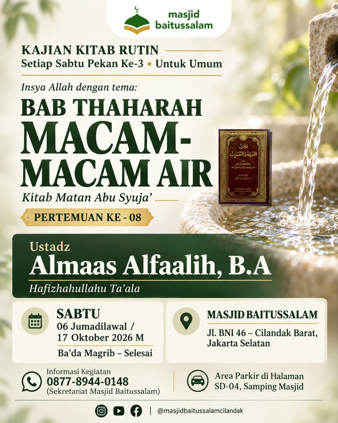 Poster asli dari @masjidbaitussalamcilandak