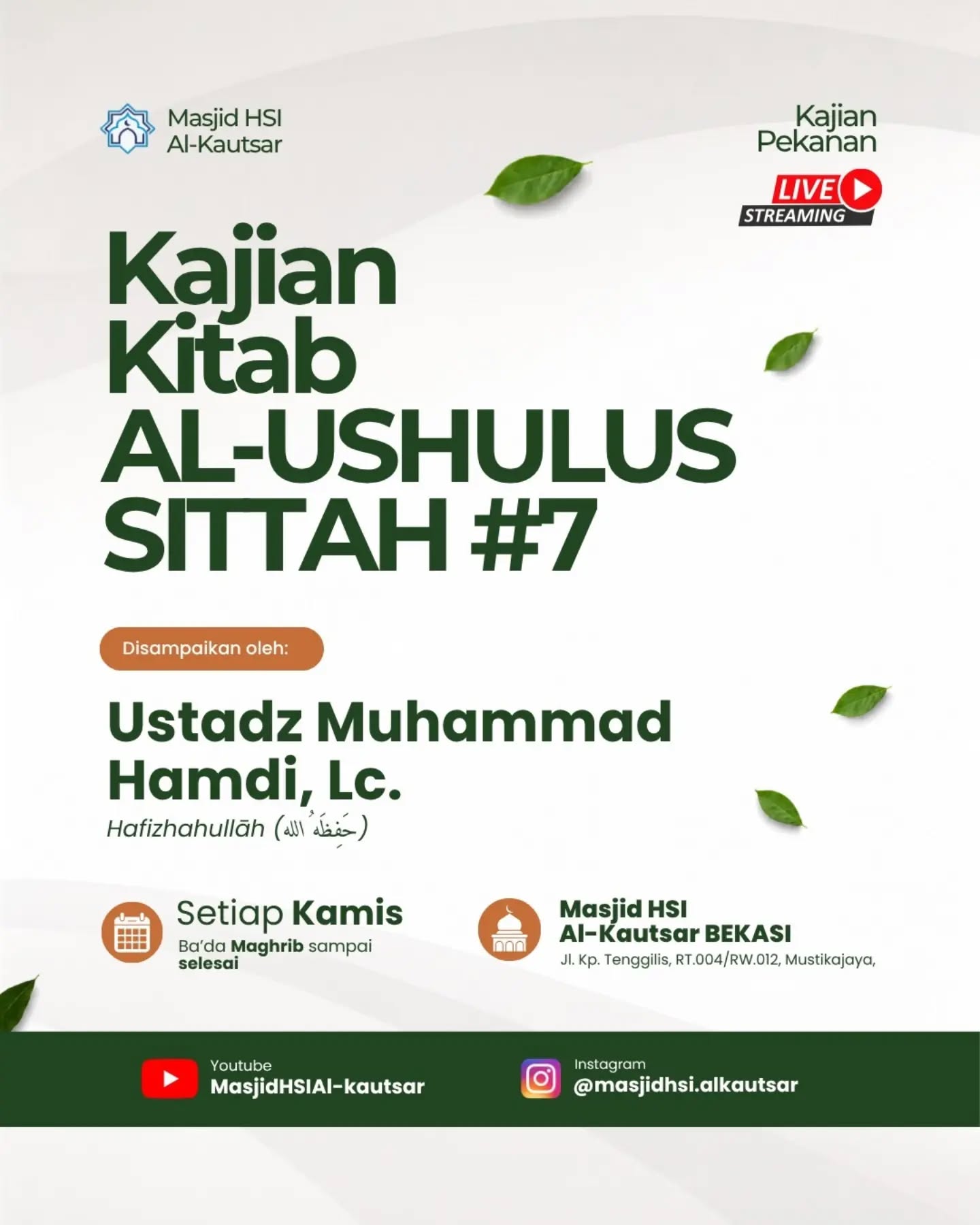 Poster asli dari @masjidhsi.alkautsar