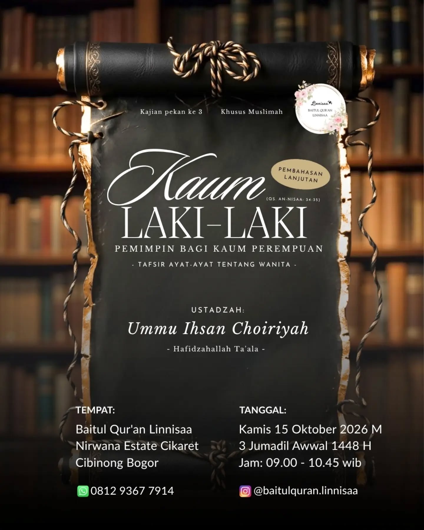 Poster asli dari @baitulquran.linnisaa