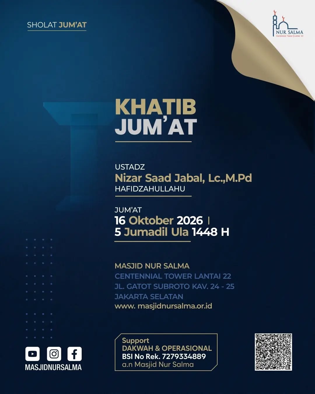 Poster asli dari @masjidnursalma