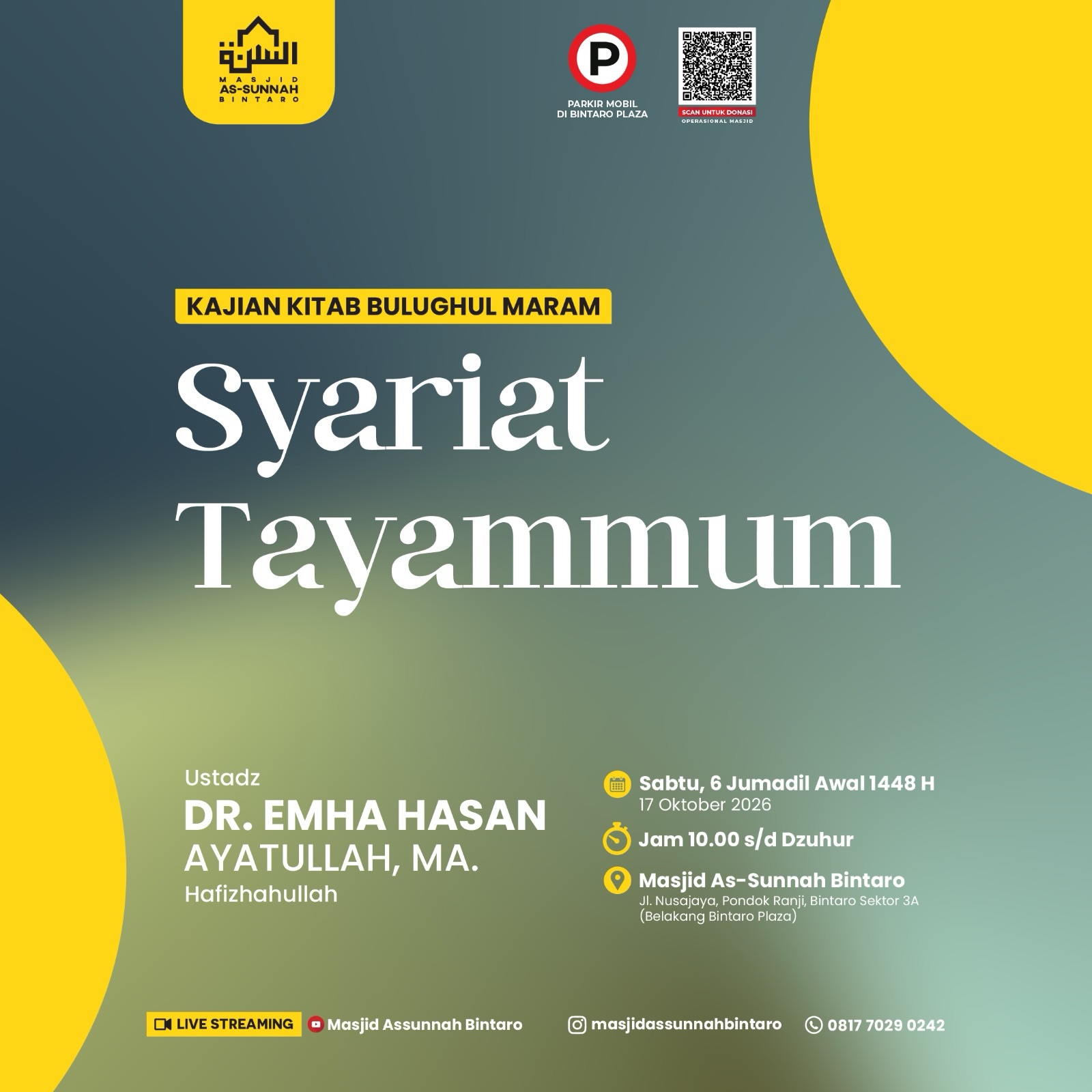 Poster asli dari @masjidassunnahbintaro