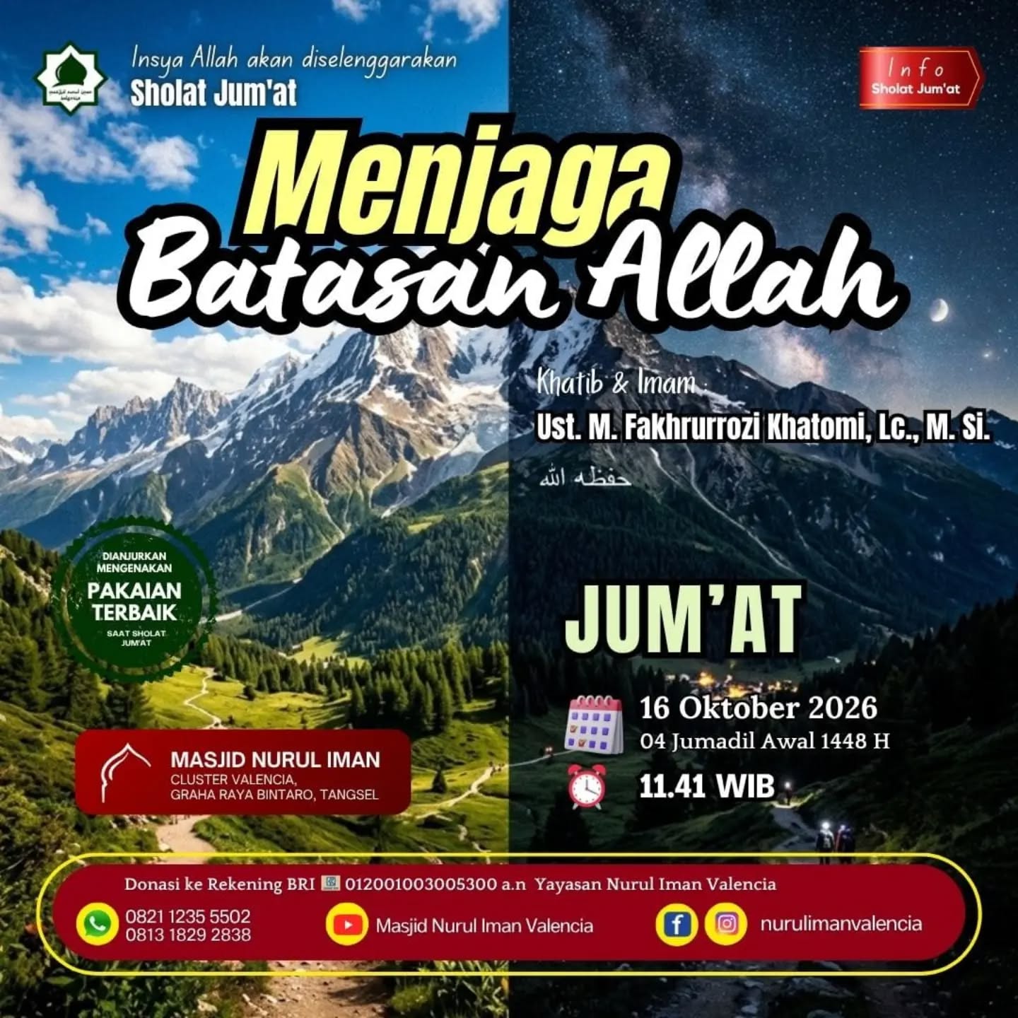 Poster asli dari @masjidnurulimanvalencia