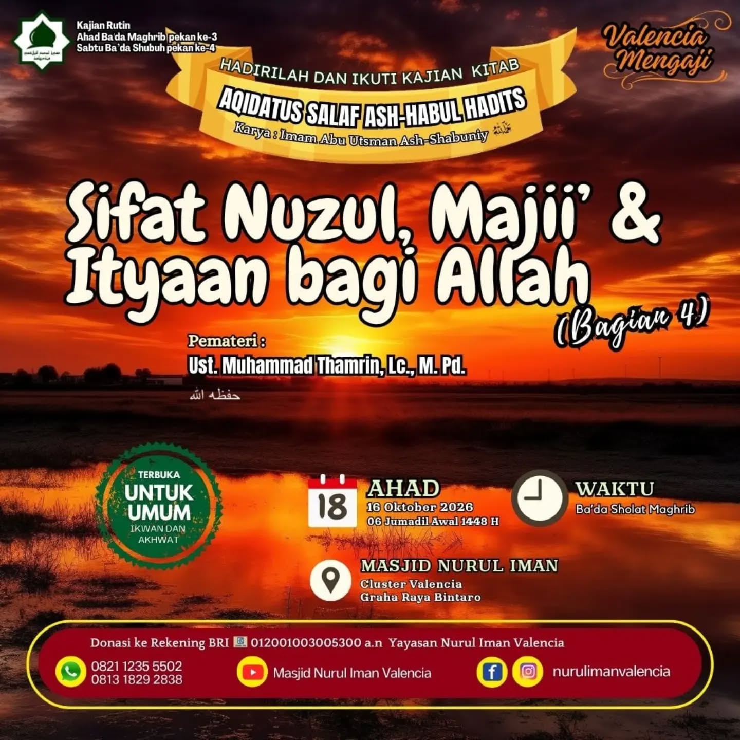 Poster asli dari @masjidnurulimanvalencia