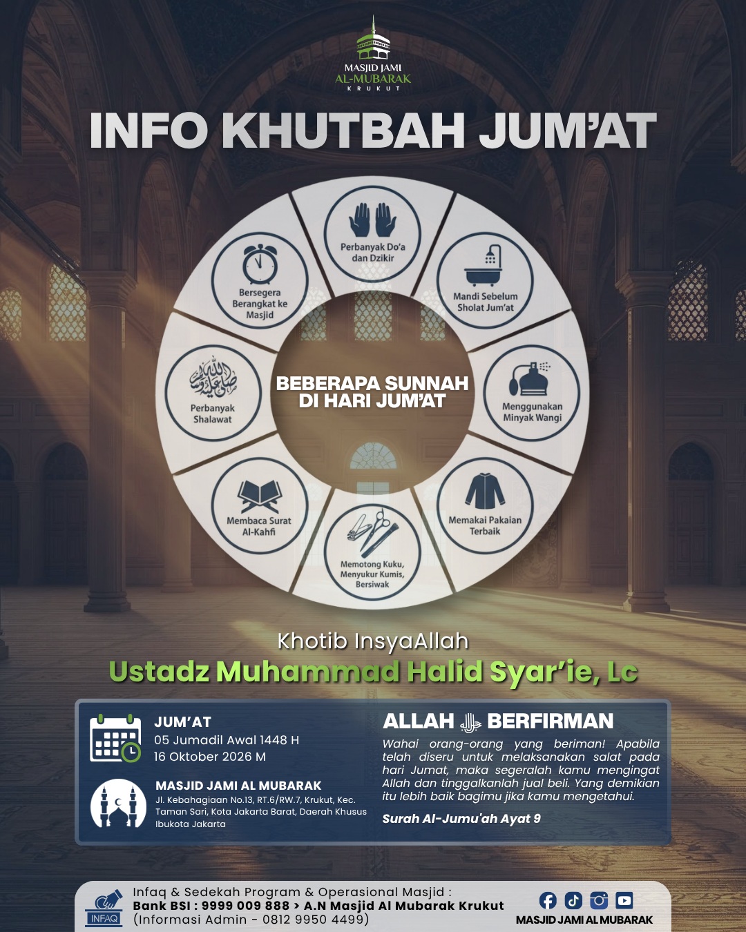 Poster asli dari @masjid.almubarak