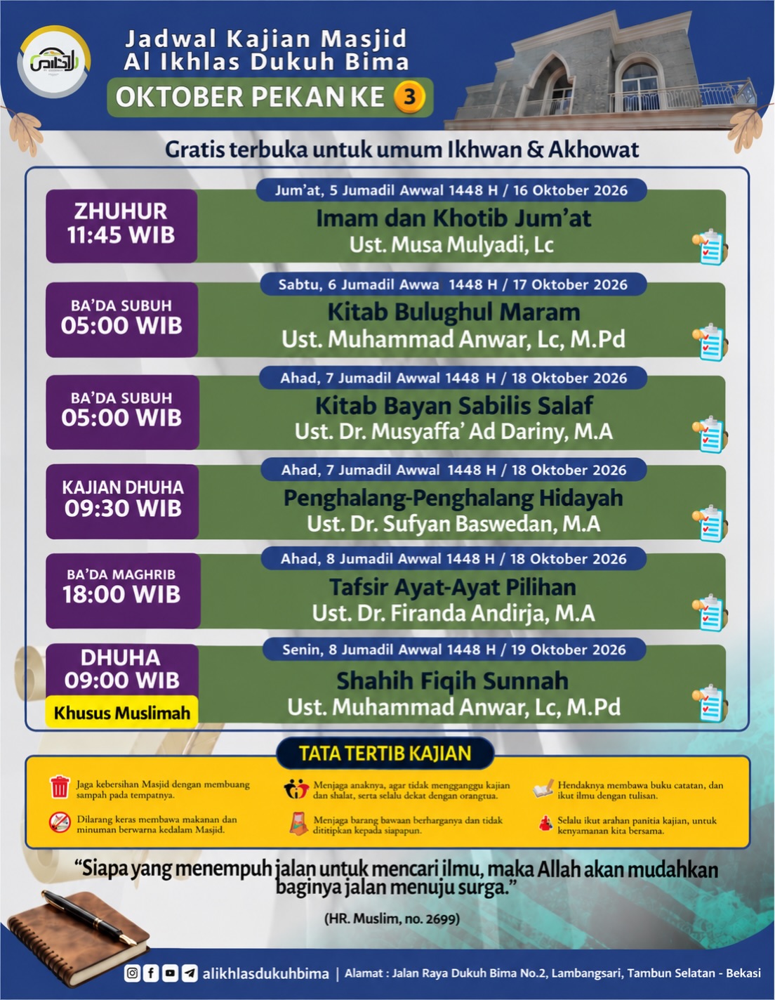 Poster asli dari @alikhlasdukuhbima