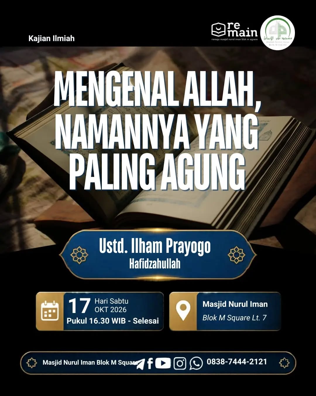Poster asli dari @masjidnuruliman