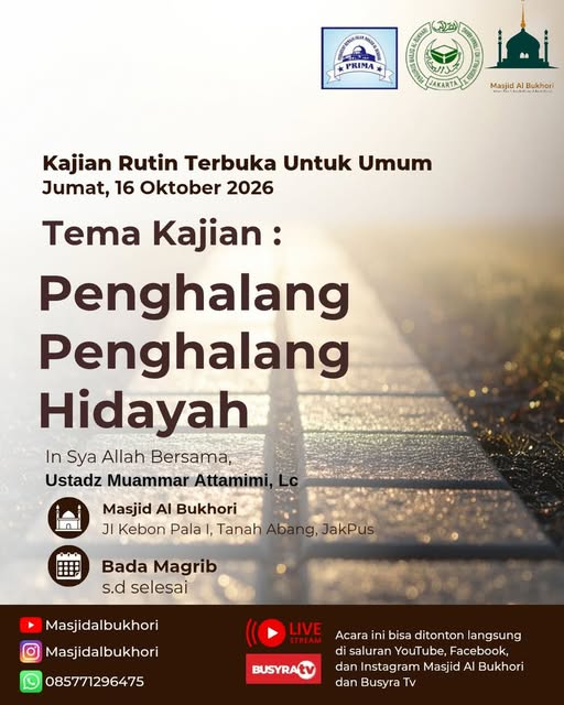 Poster asli dari @masjidalbukhori