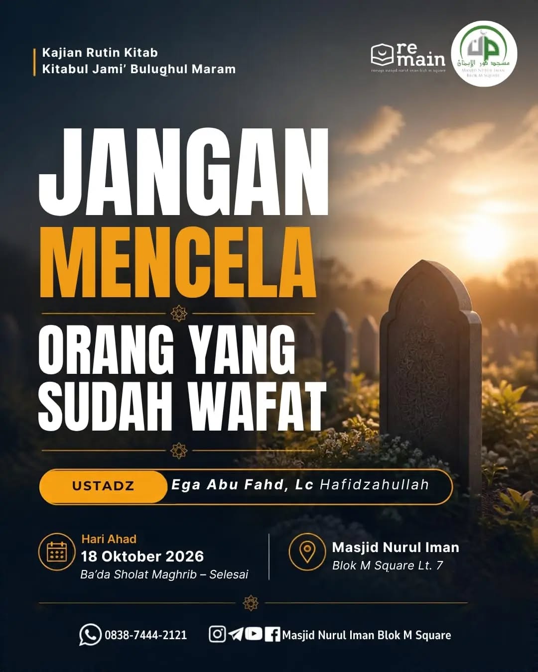 Poster asli dari @masjidnuruliman