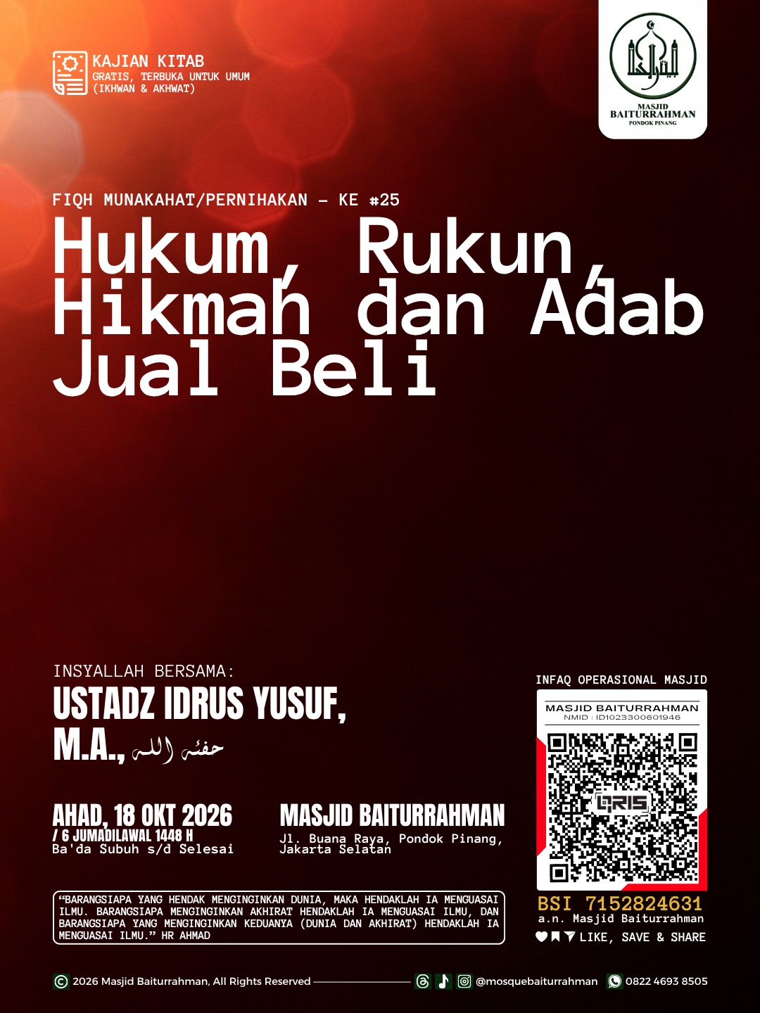 Poster asli dari @mosquebaiturrahman