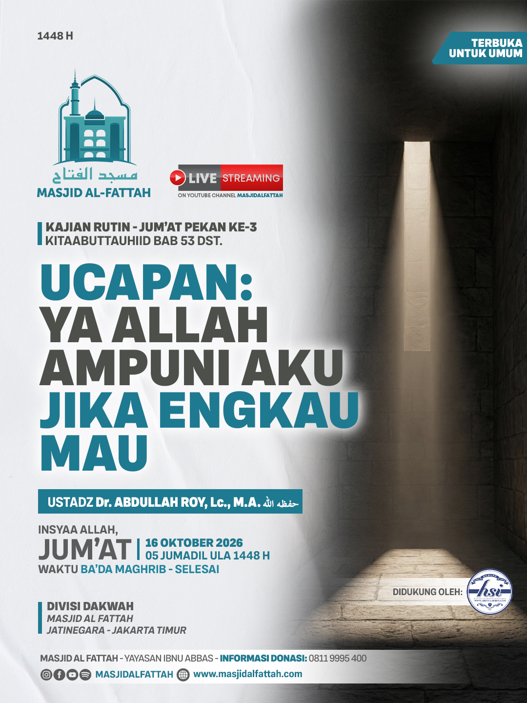 Poster asli dari @masjidalfattah