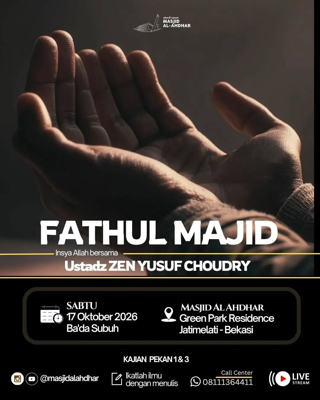 Poster asli dari @masjidalahdhar
