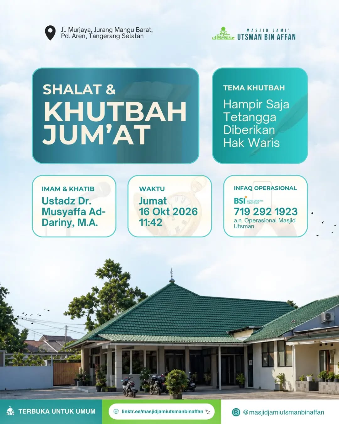 Poster asli dari @masjidjamiutsmanbinaffan