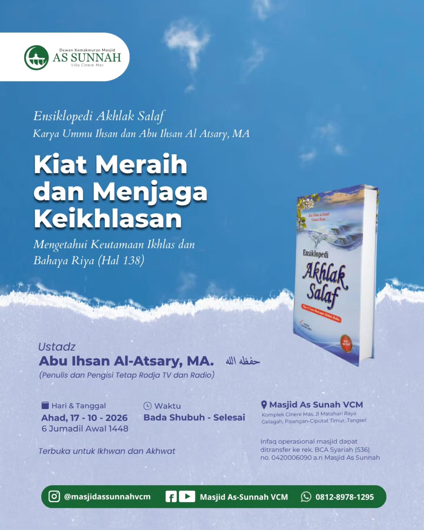 Poster asli dari @masjidassunnahvcm