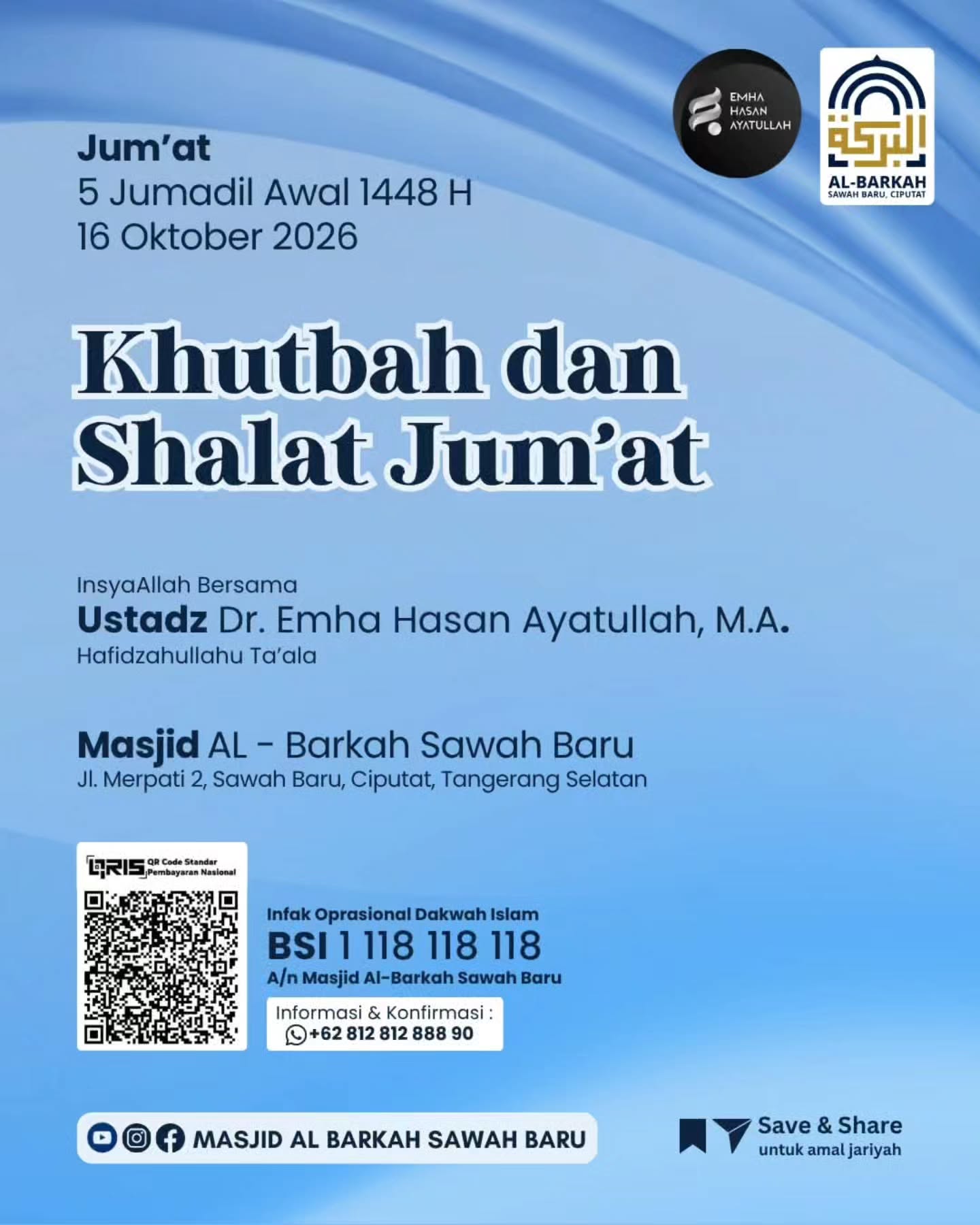 Poster asli dari @masjidalbarkah_sawahbaru