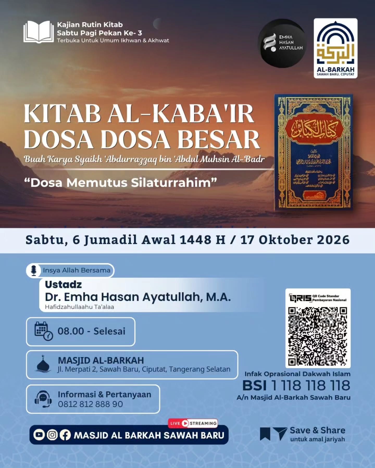 Poster asli dari @masjidalbarkah_sawahbaru