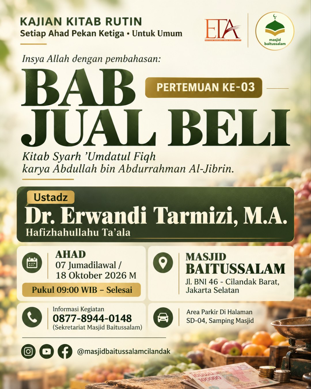 Poster asli dari @masjidbaitussalamcilandak