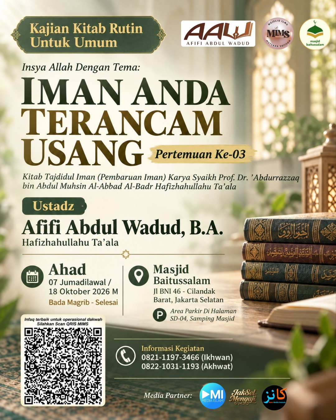 Poster asli dari @masjidbaitussalamcilandak