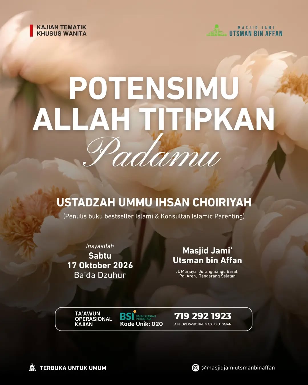 Poster asli dari @masjidjamiutsmanbinaffan