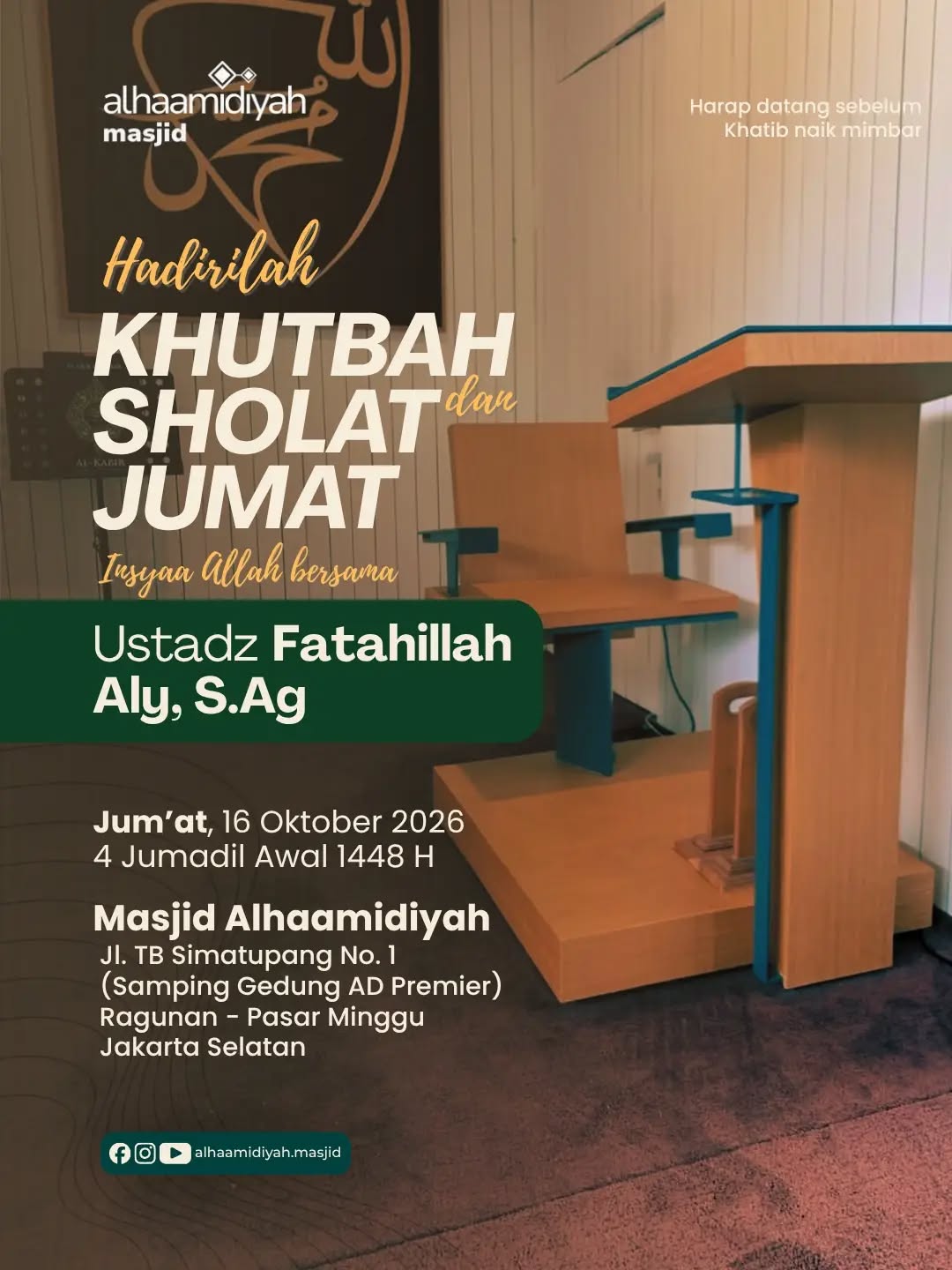 Poster asli dari @alhaamidiyah.masjid