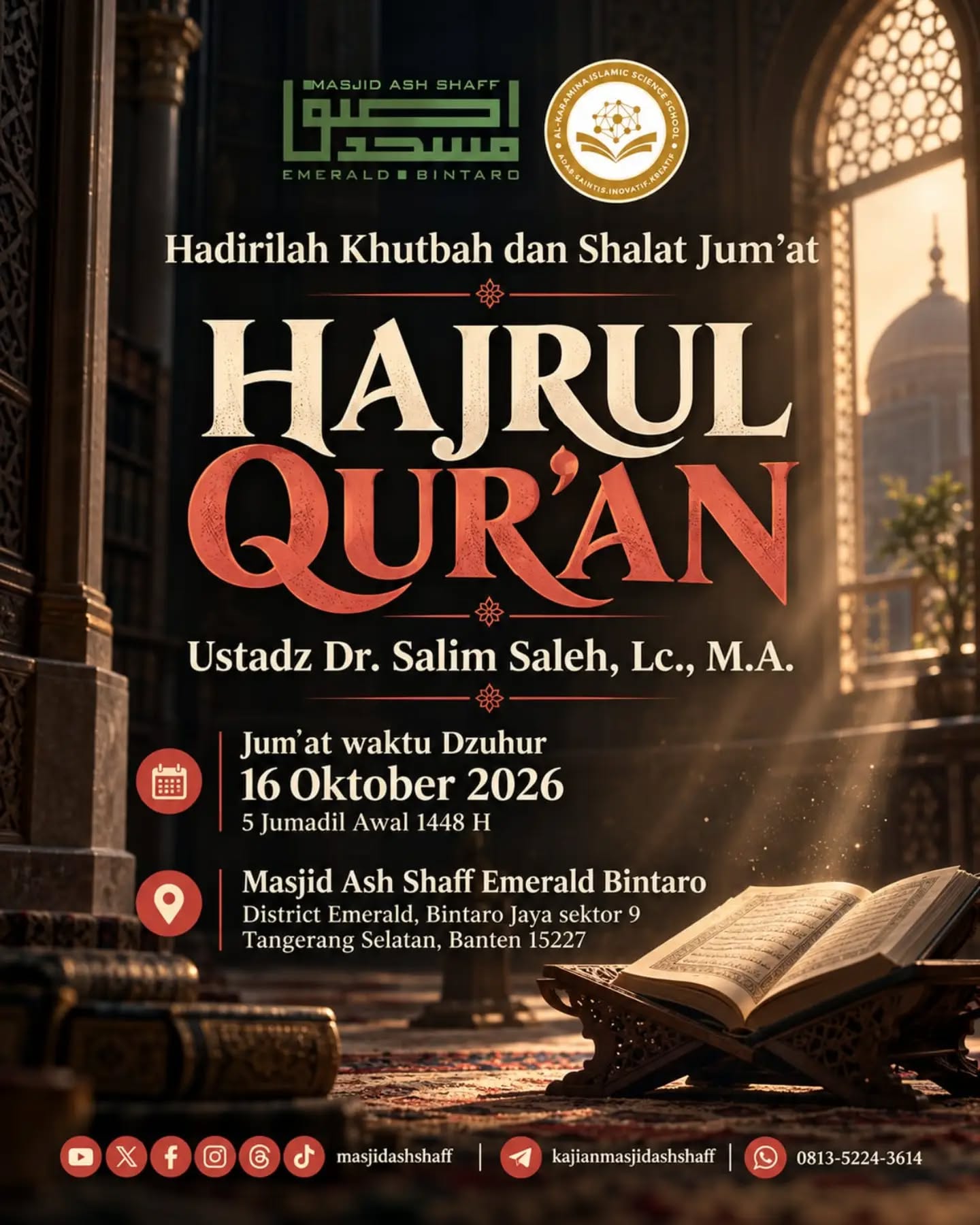 Poster asli dari @masjidashshaff