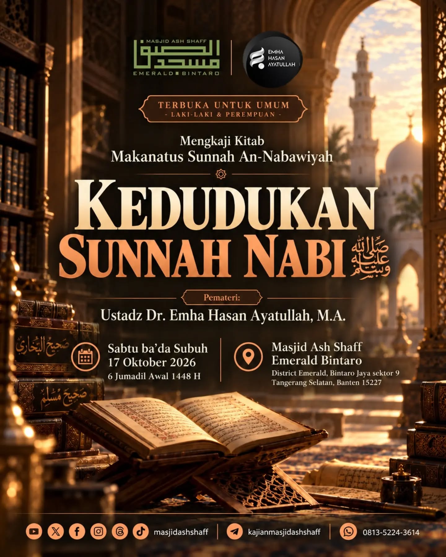 Poster asli dari @masjidashshaff