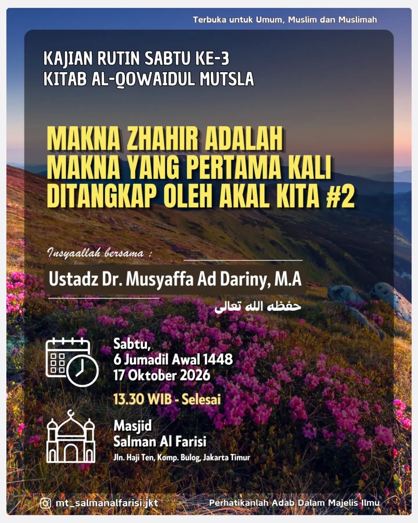 Poster asli dari @mt_salmanalfarisi.jkt