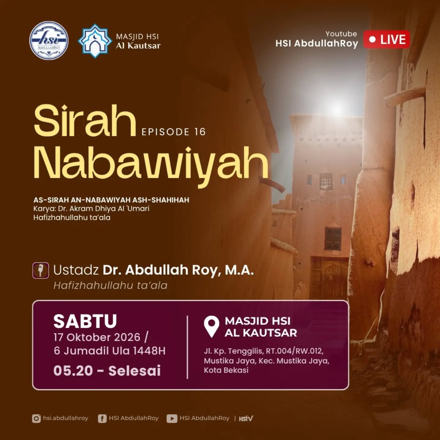 Poster asli dari @masjidhsi.alkautsar