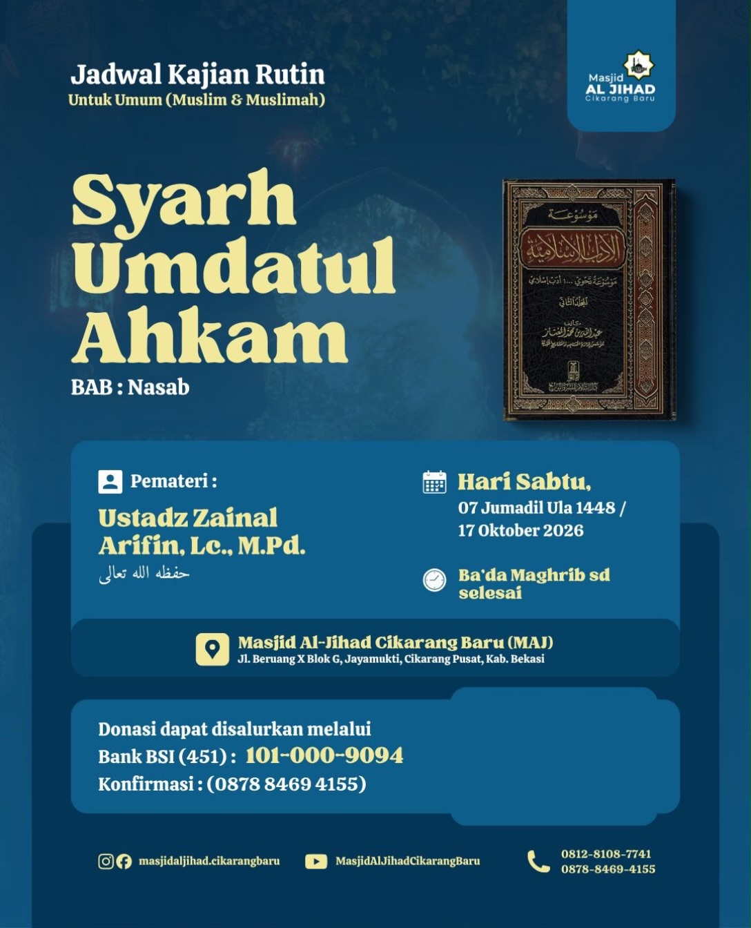 Poster asli dari @masjidaljihad.cikarangbaru