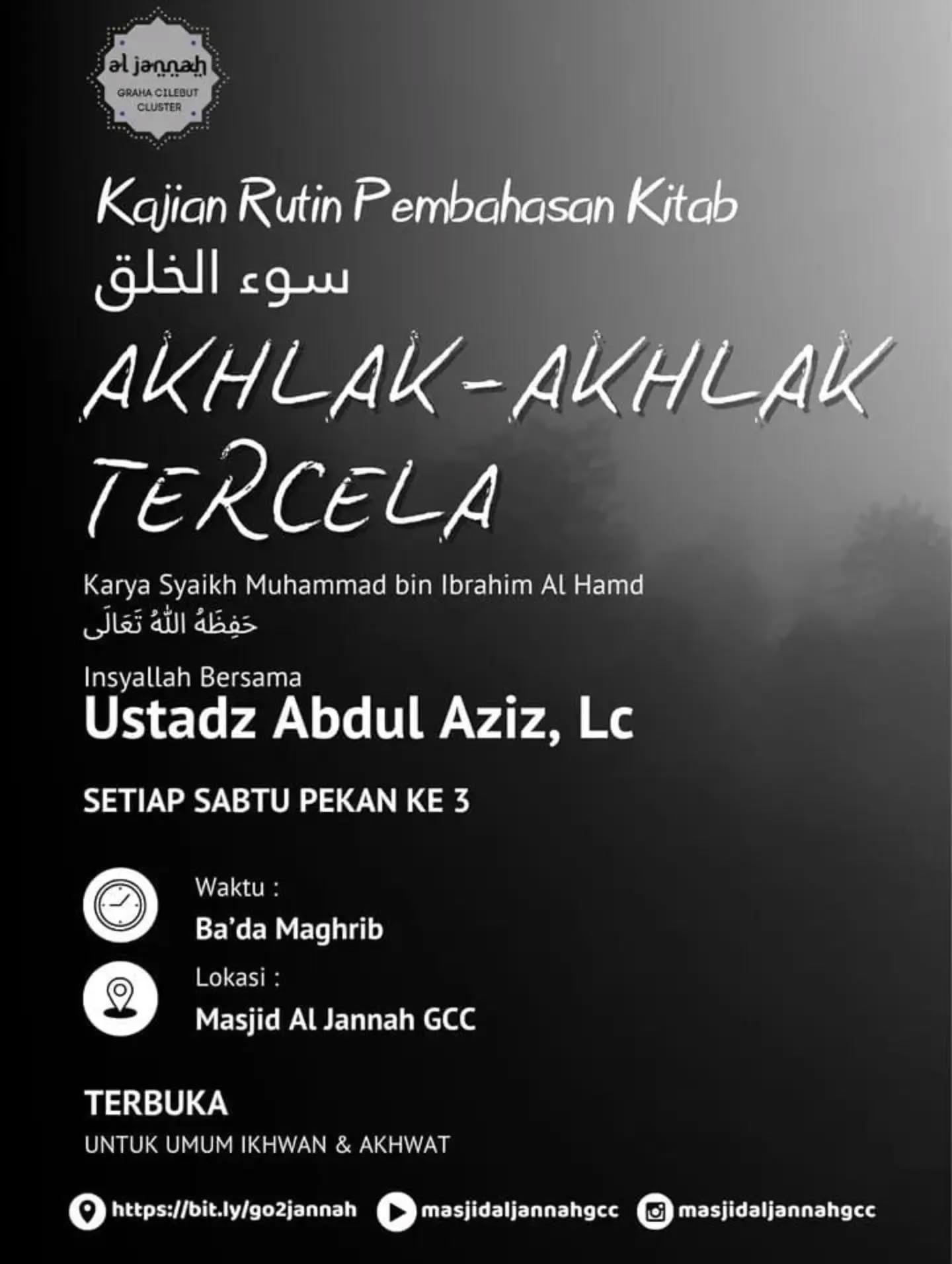 Poster asli dari @masjidaljannahgcc