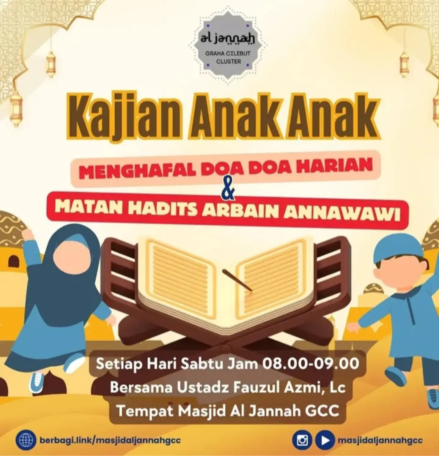 Poster asli dari @masjidaljannahgcc