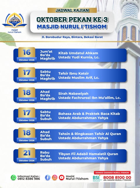 Poster asli dari @masjidnurulitishom