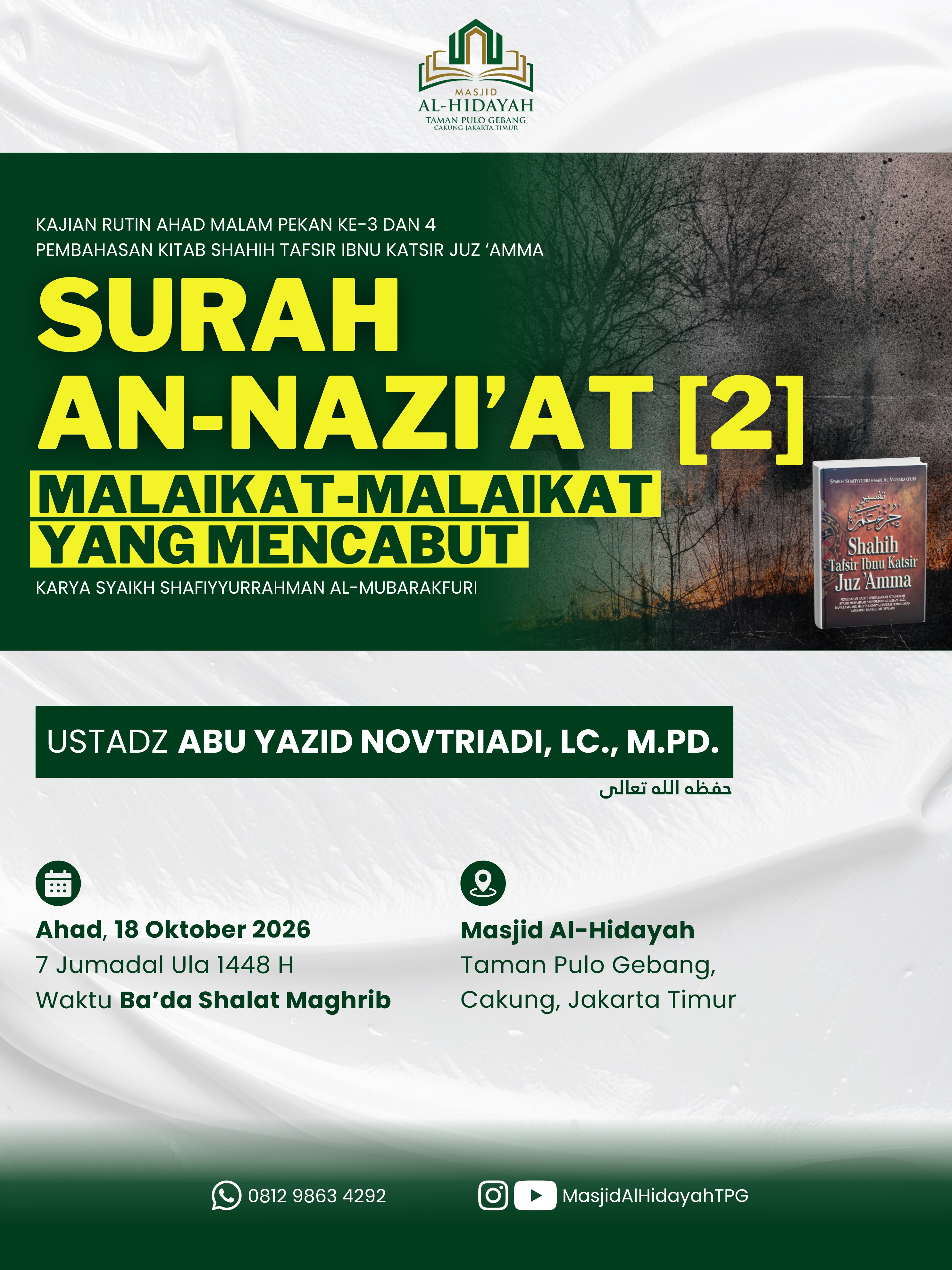 Poster asli dari @masjidalhidayahtpg