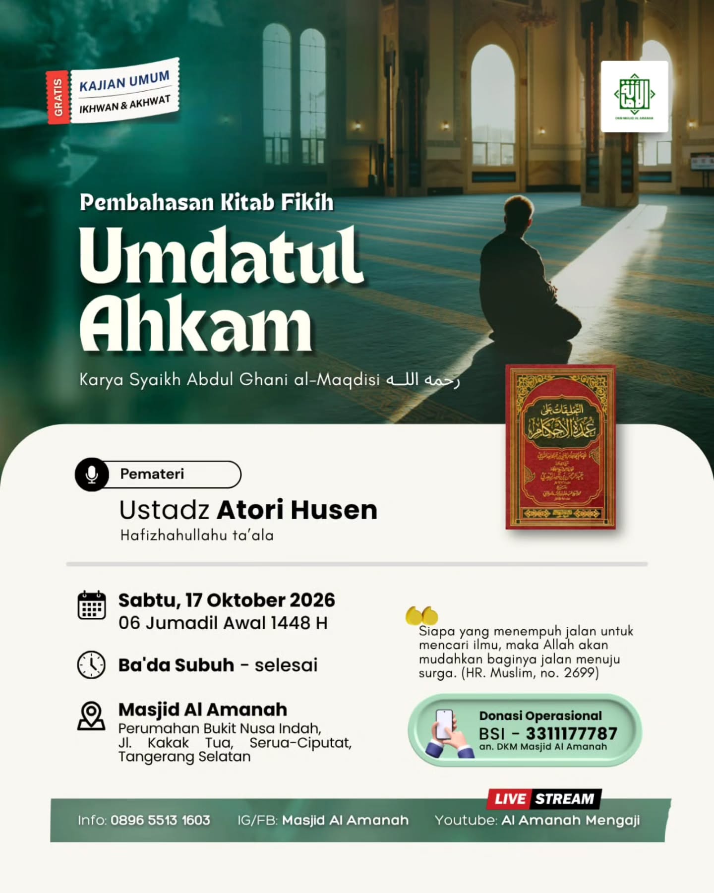 Poster asli dari @masjidalamanah