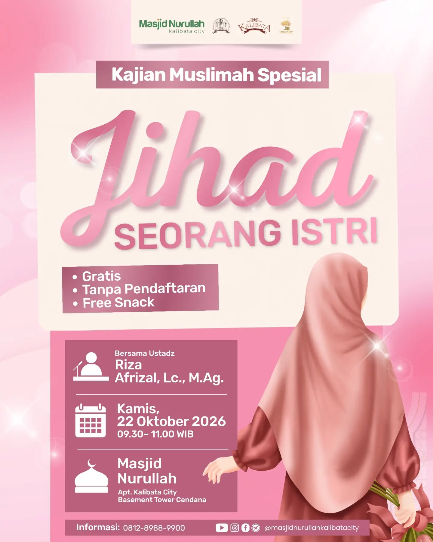 Poster asli dari @masjidnurullahkalibatacity