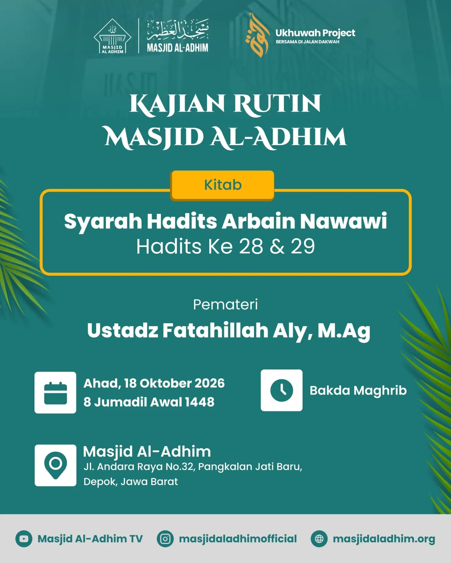 Poster asli dari @masjidaladhimofficial
