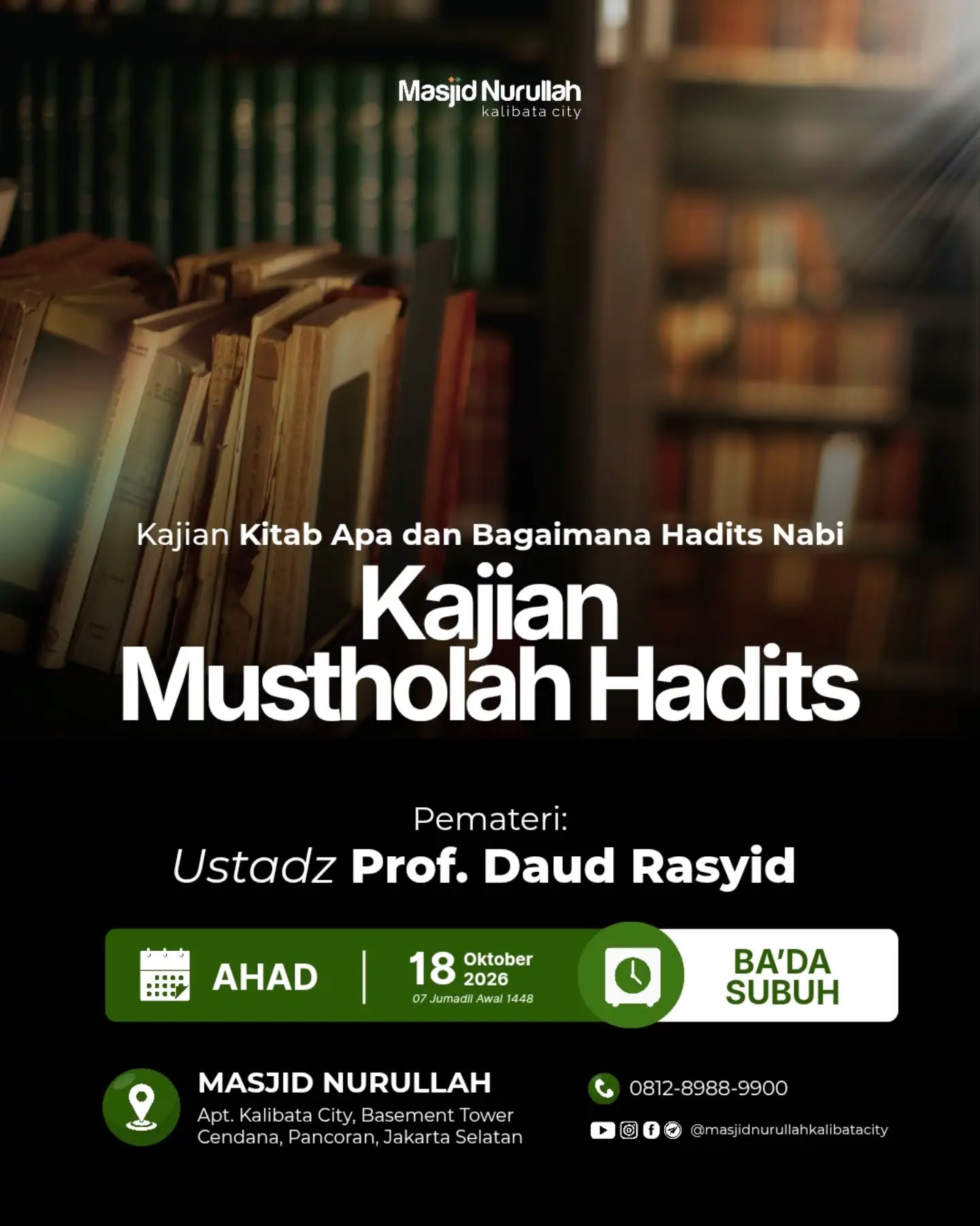 Poster asli dari @masjidnurullahkalibatacity
