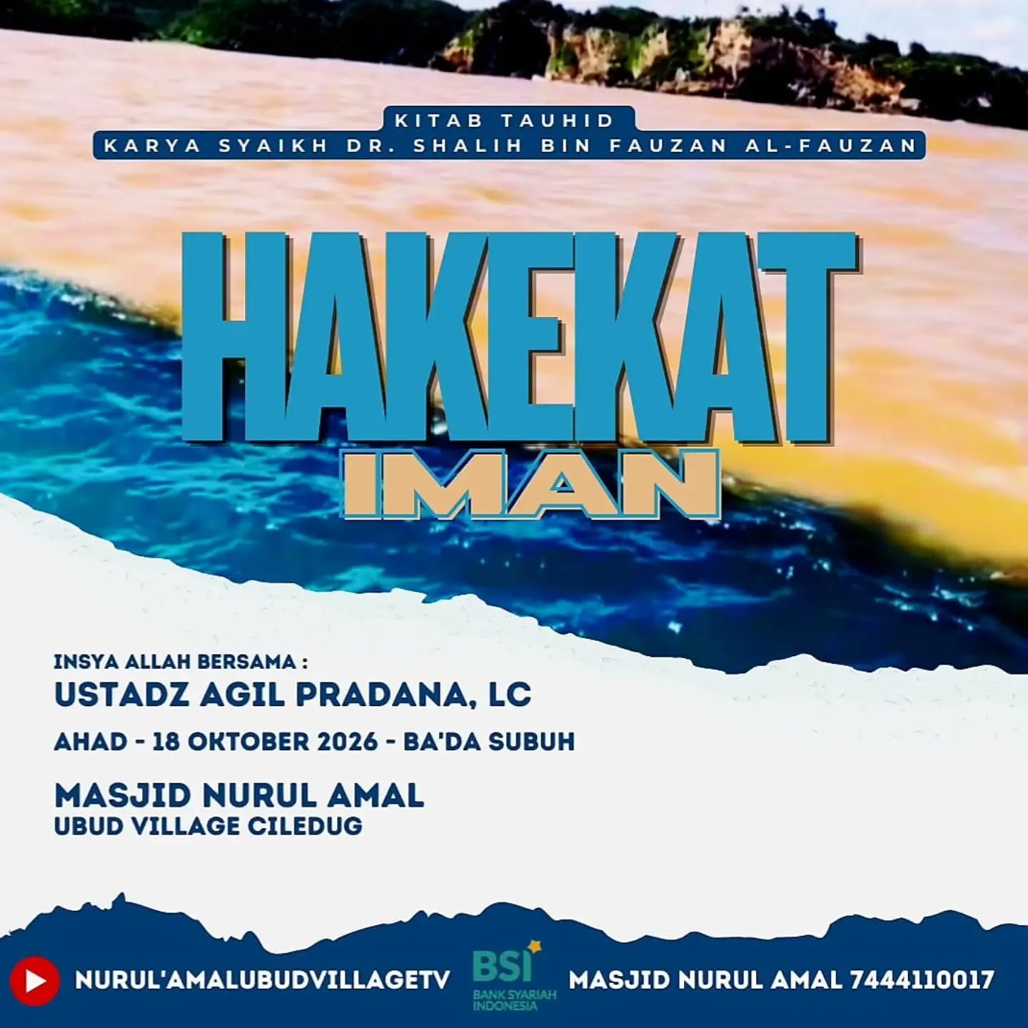 Poster asli dari @masjidnurulamal.ubudvillage