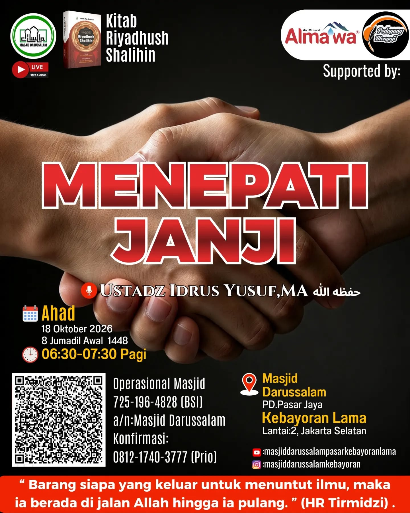 Poster asli dari @masjiddarussalamkebayoran