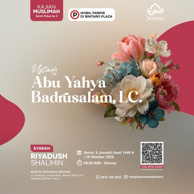 Poster asli dari @masjidassunnahbintaro