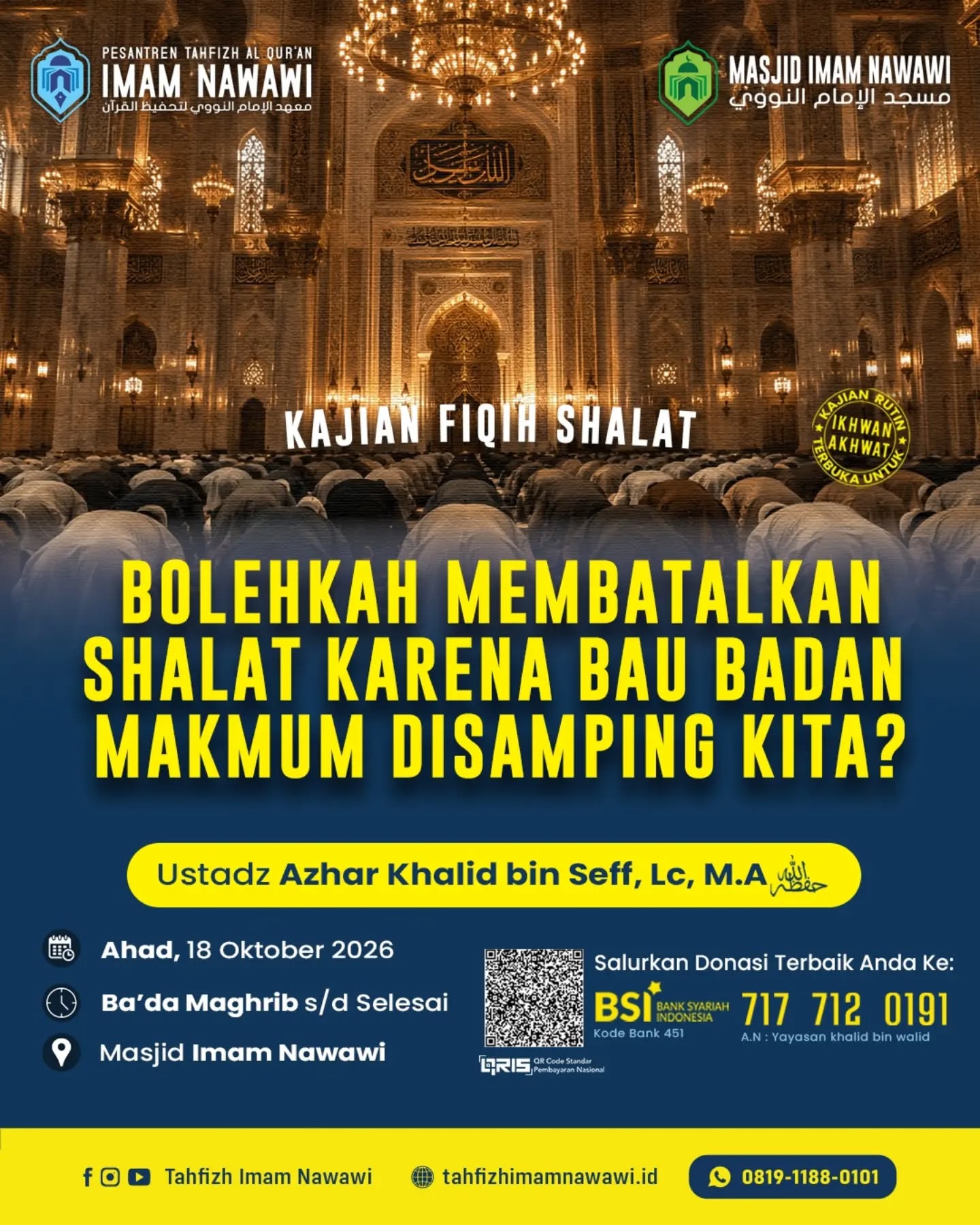 Poster asli dari @tahfizhimamnawawi