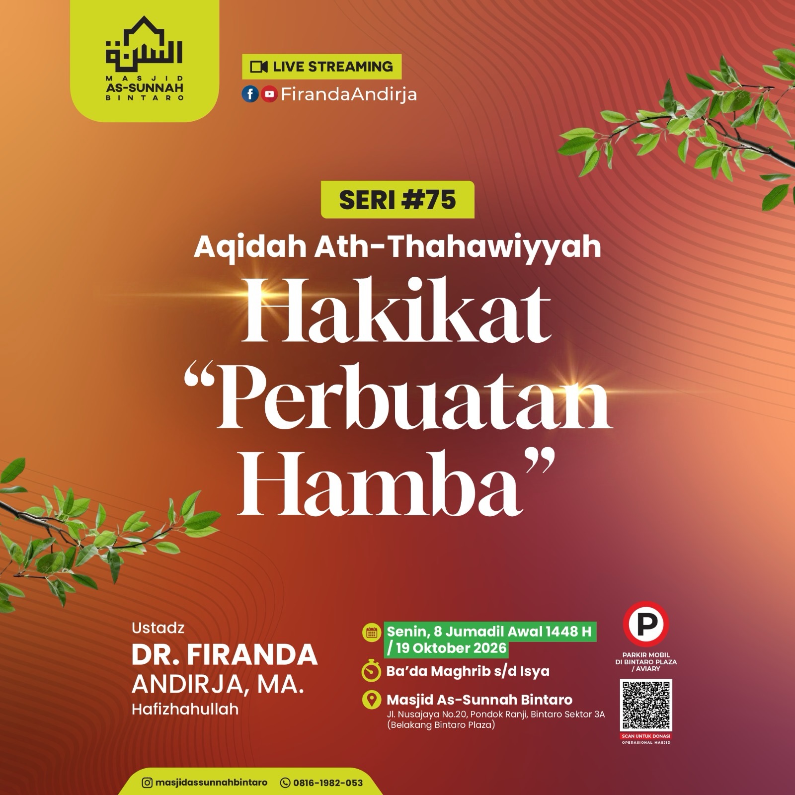 Poster asli dari @masjidassunnahbintaro