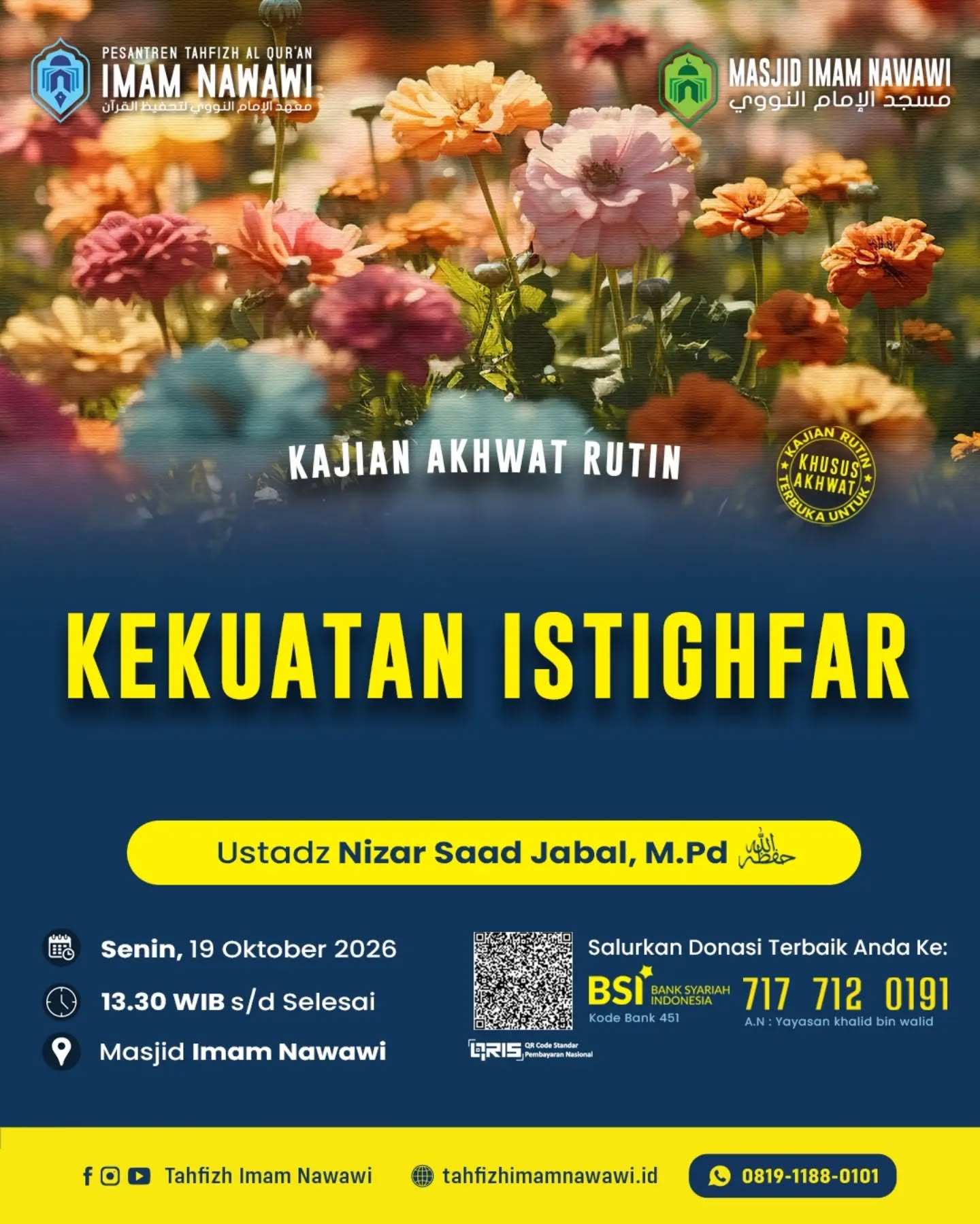 Poster asli dari @tahfizhimamnawawi